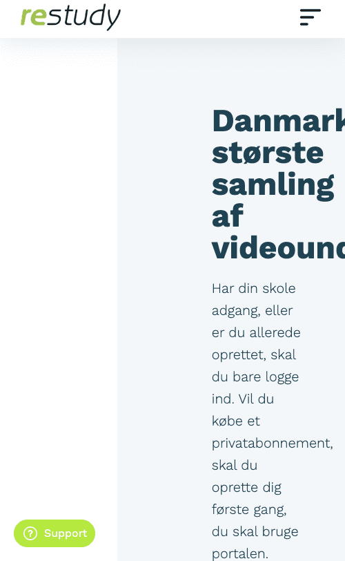 Screenshot of Restudy video education platform
