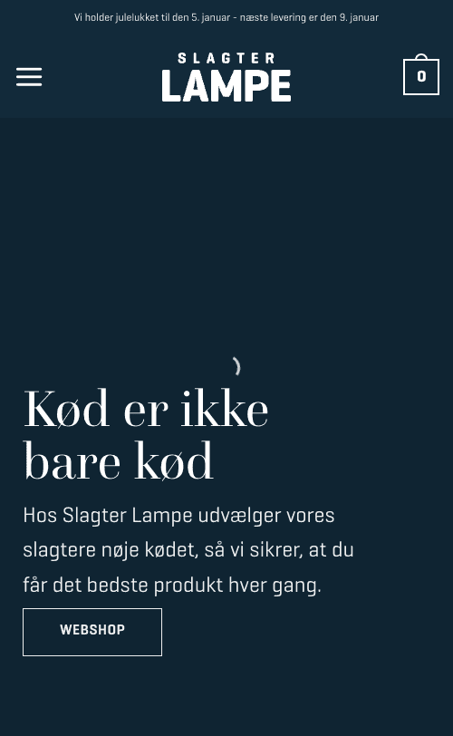 Screenshot of Slagter Lampe butcher webshop